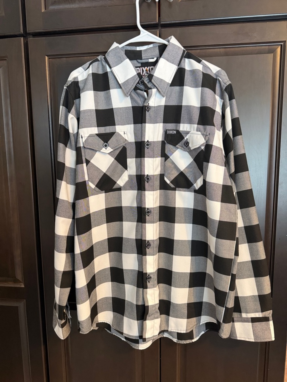 Dixxon “The Gringo” Men’s Black & White Plaid Button-Up Shirt